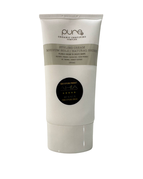 Pure Organic - Styling Cream, Medium Hold/Natural Shine 150ml